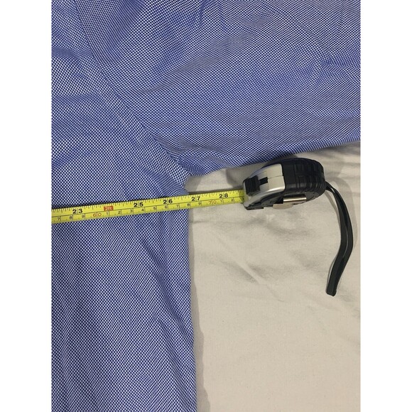 Peter Millar Shirt Mens XXL Blue White Button Up Long Sleeve Nanoluxe Easycare - Picture 3 of 6